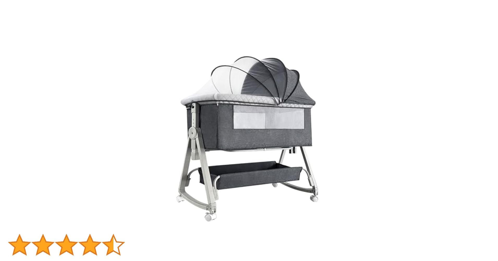 Kino Linpo ベビーベッド　グレー Amazon.co.jp: Kino Linpo ベビーベッド 添い寝 新生児ベッド